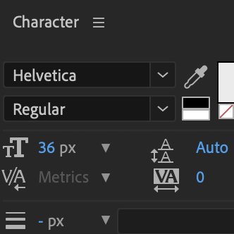 Character Panel