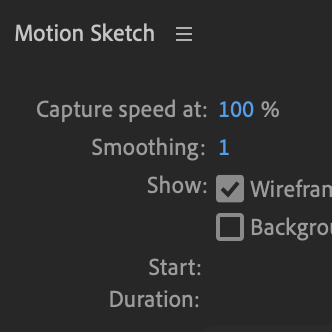 Motion Sketch Panel