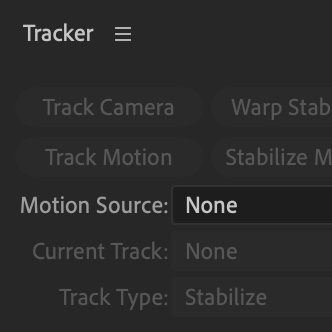 Tracker Panel