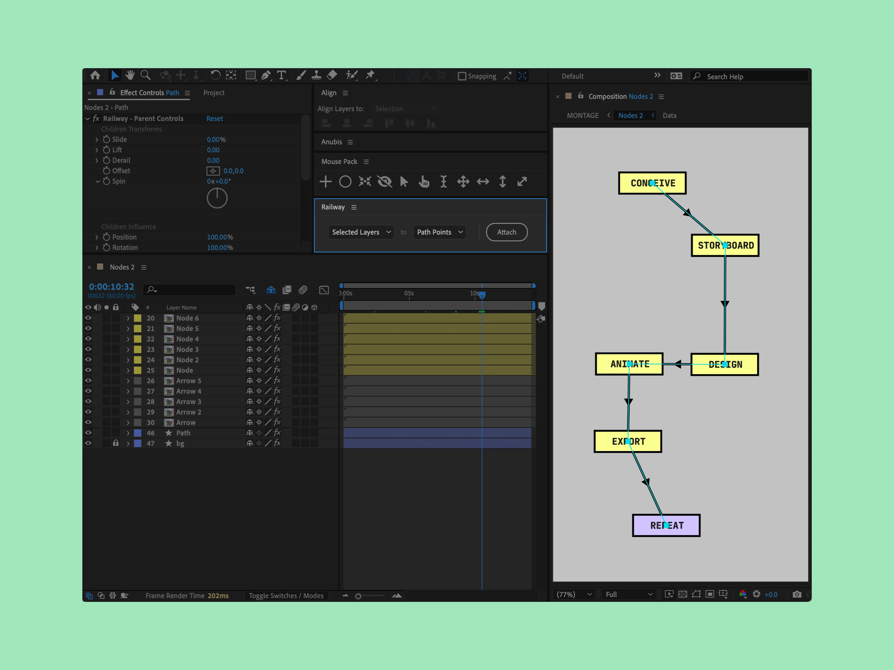 Railway Demo Picture Inside After effects