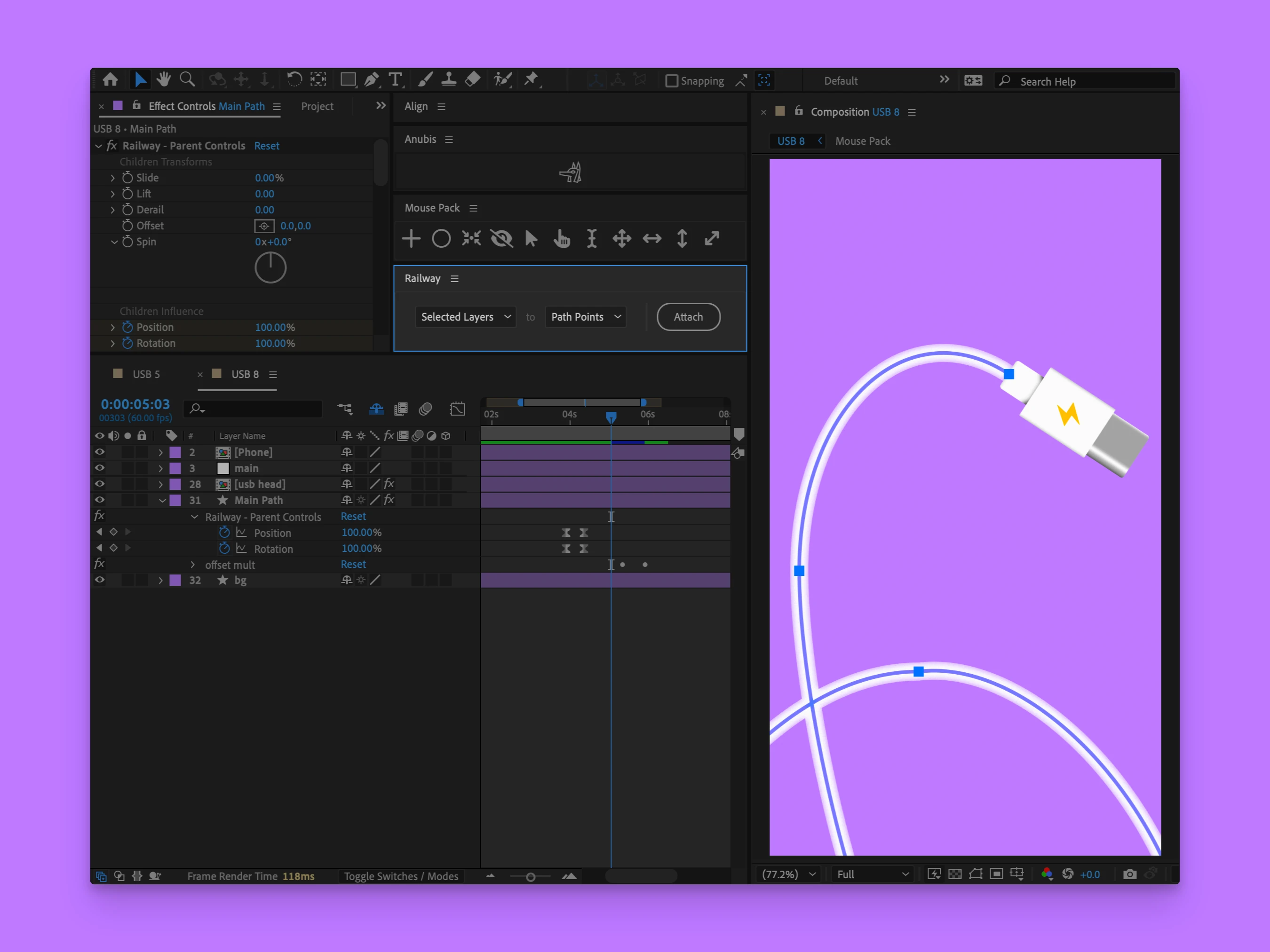 Railway Demo Picture Inside After effects